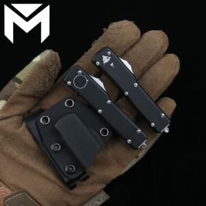 MICRO EDC TECH 미니 소형 UTX OTF 70 칼 스톤 워싱 D2 스틸 블레이드 항공 알루미늄 핸들 MT 휴대용