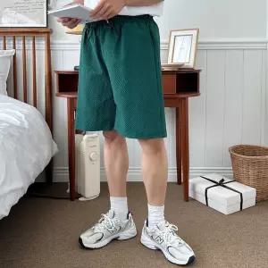 데일리 베이직 남자 시어서커 엠보싱 시원한 반바지 여름트레이닝복 캠핑 커플 바캉스 캠핑룩 남성 스포츠