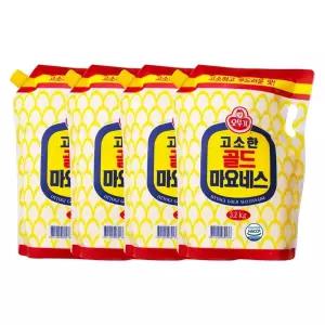 골드마요네스(스파우트팩) 3.2KG 4개/대용량/업소용/맛있는/식당용/소스/음식/조리용/요리/샐러드/식당/담