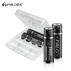 PALO 3400mWh 1.5V AA 리튬 이온 충전지 배터리 셀 +