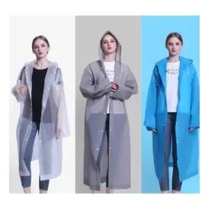 EVA 고급 코트형 우비 우의 비옷 남녀공용 단체 판촉 고급 EVA 레인코트