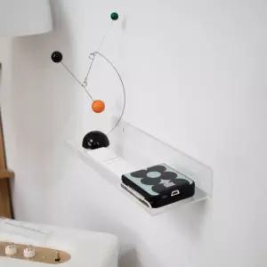 아크릴 무타공 선반 투명 5T 500x150mm_F500_037DP 전시대 거치대 디스플레이 핸드폰충전받침 스마트기기대