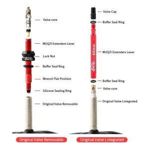 호환 MUQZI 프레스타 밸브 익스텐션 키트  자전거 튜브리스 50mm  2 개