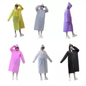 두꺼운 다회용 우비 레인코트 휴대용 남녀공용 비옷 EVA