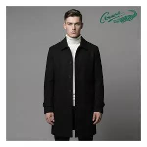 TAG가 638,000 크로커다일 공식 울 캐시미어 블랙 맥코트 134955