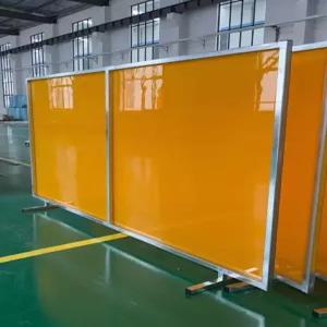 현장 가림막 파티션 가벽 산업용 공간분리 옐로우 칸막이 이동식 보호 용접 펜스 보호막
