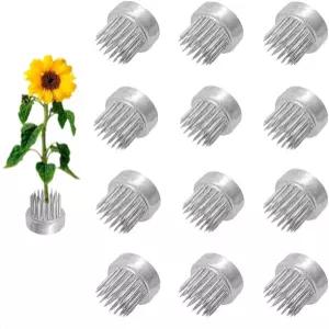 12개 꽃개구리 23mm /0.9인치 미니 일본 이케바나 켄잔 테이블 번호 홀더 작은 꽃병용 꽃꽂이 스테인리스