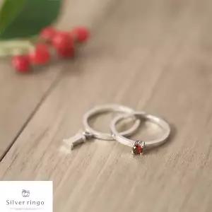 실버925 1월탄생석 숫자모양반지 숫자탄생석1월R