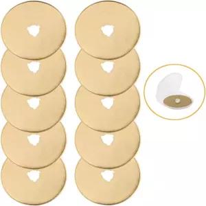 오토툴홈 티타늄 로터리 커터 블레이드 60mm 10팩 교체용 퀼팅 스크랩북 재봉 예술 공예 파브릭 종이 절단