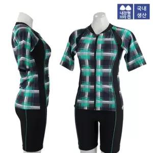 XBLUE 여자 반팔 집업 투피스 수영복 N16118