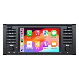 Eonon Android 14 무선 카플레이 안드로이드 오토 카 스테레오 1995-2002 BMW 5 시리즈(E39), 블루투스, AM/FM, SWC, GPS 내비게이션, WiFi, 3+32G - E39X7을 지원하는 7인치 터치스크린 카 라디오와 호환됩니다