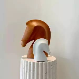 말 조각상 코끼리 행운 우드 촬영소품 오브제 거실