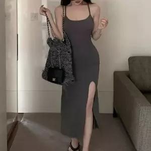 민소매롱원피스 여름롱원피스 끈나시롱원피스 슬림 (WFKEORQ)