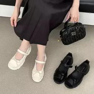 리본 플랫폼 찍찍이 스니커즈 메리제인 플랫 5SS WFIQLPU