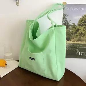 데일리 쇼퍼 숄더 에코 백 여성 캔버스 가방 연그린 WFJOYVP