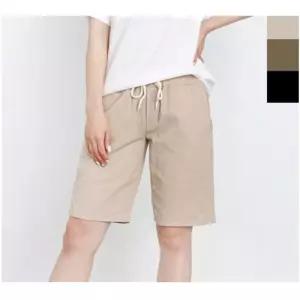 [퍼니메이커]여자 린넨 5부 고무줄 반바지 1P 여름 바지 팬츠 여자5부반바지 여자여름바지 여자린넨반바지