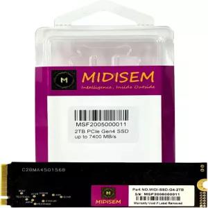 미디셈 2TB PCIe 4.0 NVMe M.2 SSD 최대 7400MB/s 프로페셔널 등급 800TBW 내구성 DRAM 캐시 게임 및 4K