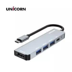 C타입 5in1 HDMI 멀티 허브 TCH-P20 유니콘 C허브 USB SD카드리더기 맥북 노트북 USB분배기 랜허브 랜선 인