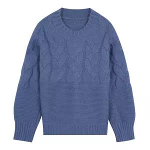 케이블 와플 라운드 풀오버 (VFUCY4942)