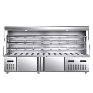 마라탕 쇼케이스 신선 진열 샤브샤브 반찬 뷔페 야채 공냉식 냉장고 업소용