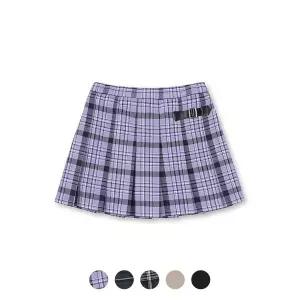 [폴햄키즈] 여아 체크 솔리드 플리츠 스커트PKE3RR2010