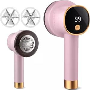 패브릭 면도기 LED 디스플레이가 있는 충전식 전기 보푸라기 제거기 6-블레이드 3단 디퓨저 퍼지 제거 퍼즈