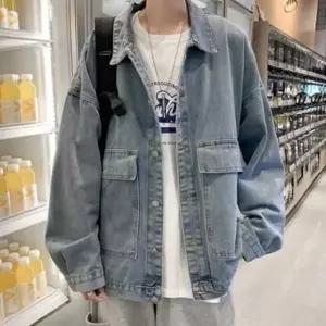 남성 캐주얼 오버핏 포켓 청자켓