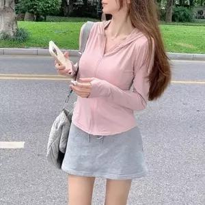 G126900 아이스실크 자외선차단 후드점퍼 집업트레이닝