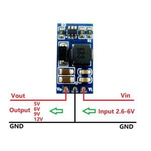 LED 모터용 7W 미니 모듈 5V 전압 9V 스텝 조정기 부스트 6V 컨버터 12V