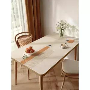 유럽 스타일 방수 방유 인조 가죽 소재 식탁보 테이블 유지 맞춤 사이즈