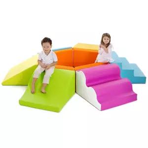 국산 실내 체육교구 방염 항균 무독성 멀티 계단 블록매트 놀이매트 어린이용