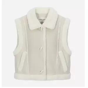 [롯데백화점]써스데이 아일랜드 퍼 배색 무스탕 베스트 T258MVT955W