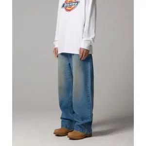 디키즈 워시드 와이드 데님 팬츠 오일 1875540