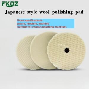 2개입 6/7인치 산 울 광택 패드 DA RO 자동차 버핑 디스크 세척 제품 스크래치 제거