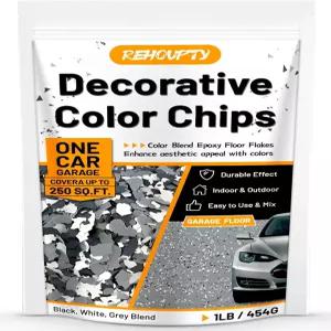 블렌드 장식용 컬러 칩 3-5MM 에폭시 바닥 플레이크 - 차고 벽 내부 및 외부 집 페인트용 스톤 카펫 페인트