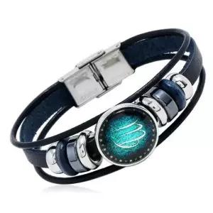 팔찌 별자리 행운을 가져오는 처녀자리 건강과 실팔찌 매듭 원석 가죽 소원 행운 자석 건강 커플