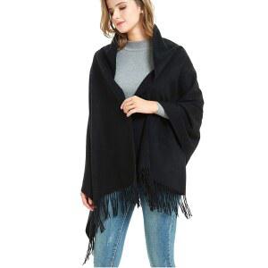 노바와 울 숄 라지 두꺼운 파슈미나 여행 담요 스카프 겨울 여성용