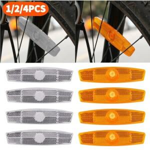 1-4PCS 자전거 스포크 반사판 MTB 도로 경고 안전 조명 바퀴 림 사이클링 액세서리