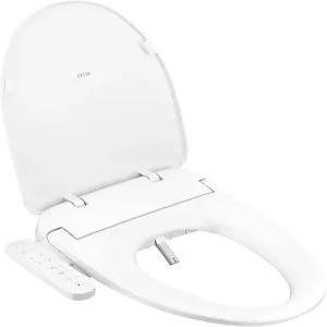 델타 수도꼭지 레시 표준 길쭉한 전기 비데 변기 시트 따뜻한 물 변기용 부착물 흰색 893005E-WH