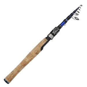 EOW XPEDITE PRO 휴대용 텔레스코픽 캐스팅 및 회전 낚싯대, 24T 카본 블랭크 고체 팁, 코르크 핸들, 이동봉, 짧은 접이식 낚싯대