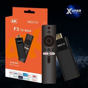 공장 직판 Xuper TV MX10-F3 스틱 4K 안드로이드 11 올위너 H313 2.4G&5G 와이파이 2GB 16GB 박스 파이어