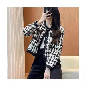 테일러드 재킷 여성 자켓 가을 겨울 하운드투스 체크 숏 톱 캐주얼 우먼룩 코트 우먼 admr4