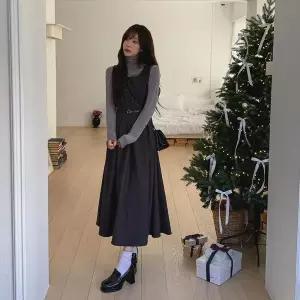 [하프클럽/]여성 클래식 드레스 베스트 혁대 세트