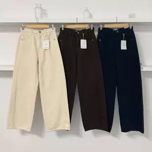 [하프클럽/]여성 피치기모 일자 루즈 와이드핏 겨울 색상 면바지