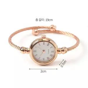 와이어 뱅글 여성 손목시계 로즈골드 여자패션시계 아날로그 심플한 선물 메탈