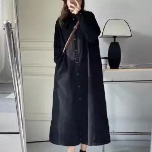 여자 트렌디룩 데일리용 내추럴 소재 롱청남방