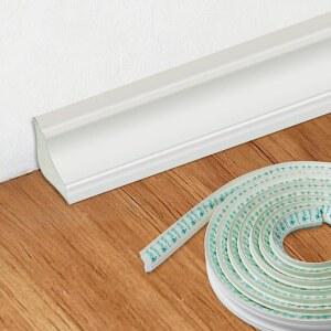 16피트 x 1인치 필 앤 스틱 코너 트림 몰딩, 유연한 자가 접착 베이스보드 및 내부 코너, 바닥에서 벽, 천장, 조리대, 타일 백스플래시(오프화이트)용 벽 가장자리 콜크 스트립