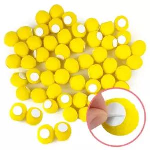 접착뿅뿅이 30파이-50개 노랑/방울/유치원/미술/초등학생/교실/공예/어린이집/만들기/유아/폼폼/폼/재료