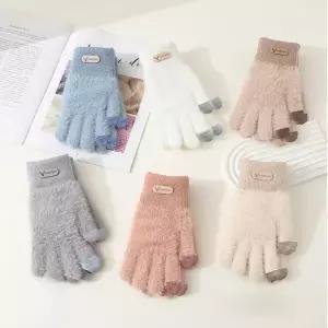방한 밍크 기모 밴딩 터치 장갑 여자 여성 보온 데이트 여행 연말 선물 데일리 겨울 코디