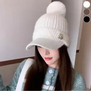 왕방울 여자 방울모자 방한비니 비니 겨울 챙있는